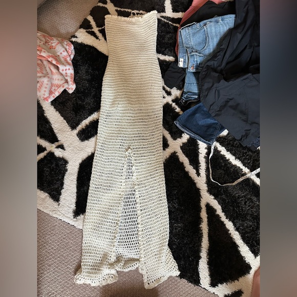 Tiger mist Braxton dress strapless crochet boho vacation beach size XS - Picture 11 of 11